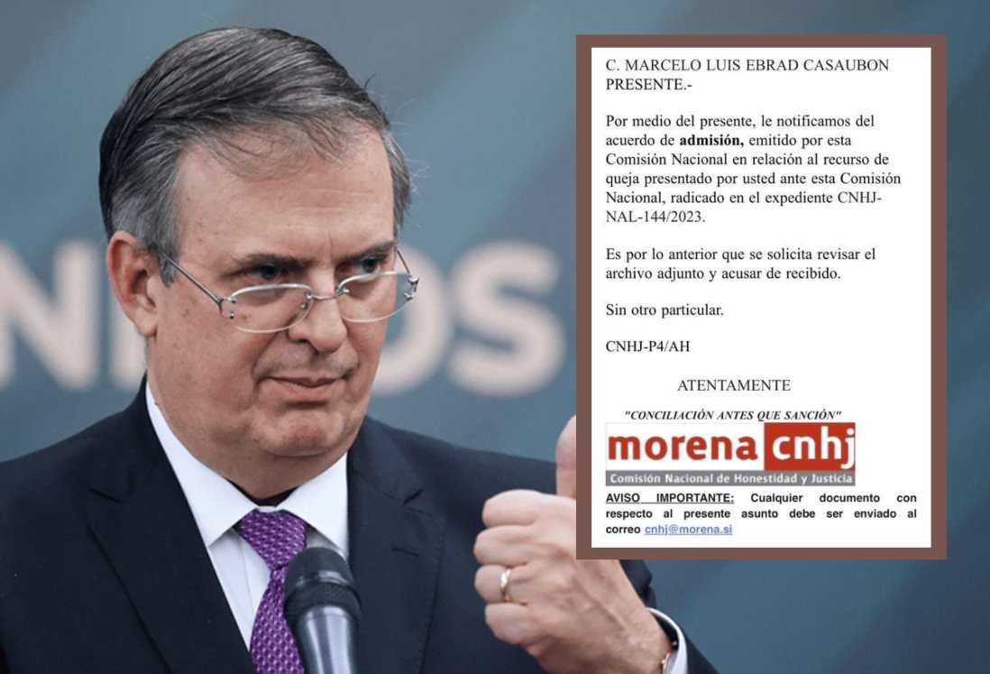 Morena admite recurso de impugnación de Marcelo Ebrard por proceso interno