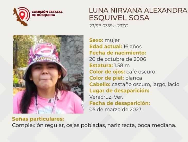 Buscan a Luna Nirvana de 16 años, desapareció en un fraccionamiento de Veracruz