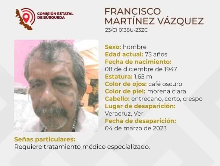 Abuelito desaparece en calles de la ciudad de Veracruz; lo buscan desde hace 9 días
