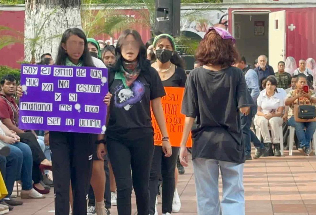 Estudiantes exigen frenar violencia contra mujeres en la zona norte de Veracruz