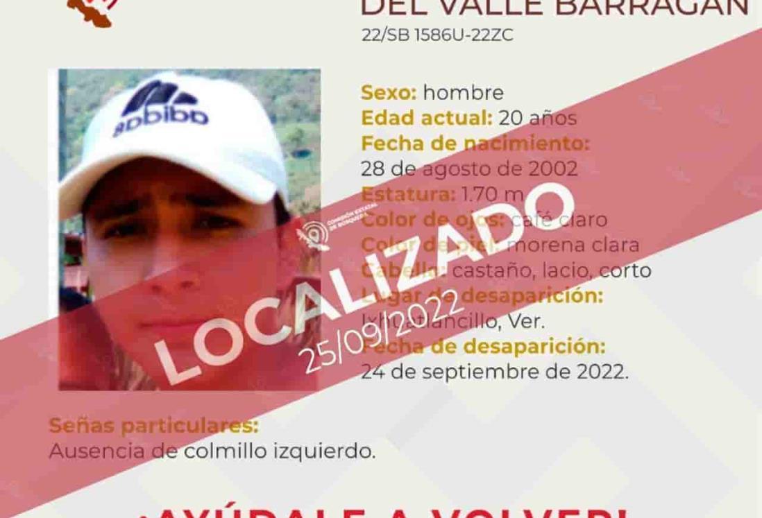 Localizan a Alejandro del Valle, reportado como desaparecido en Ixhuatlancillo