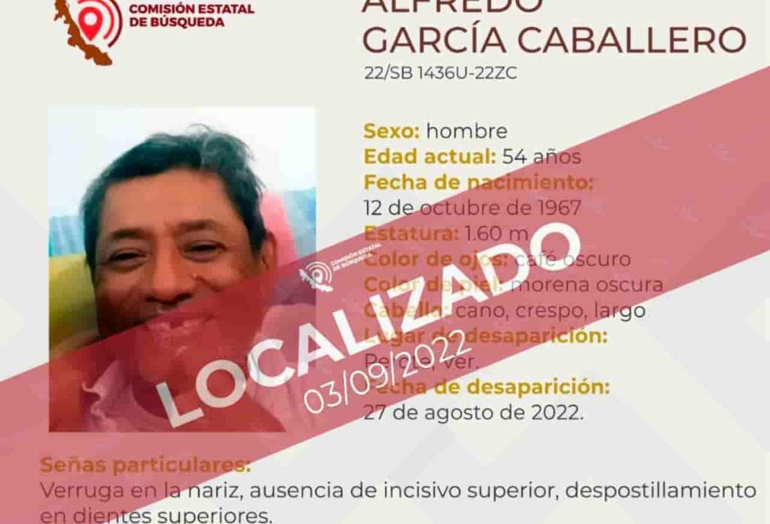 Localizan a hombre reportado como desaparecido en Perote