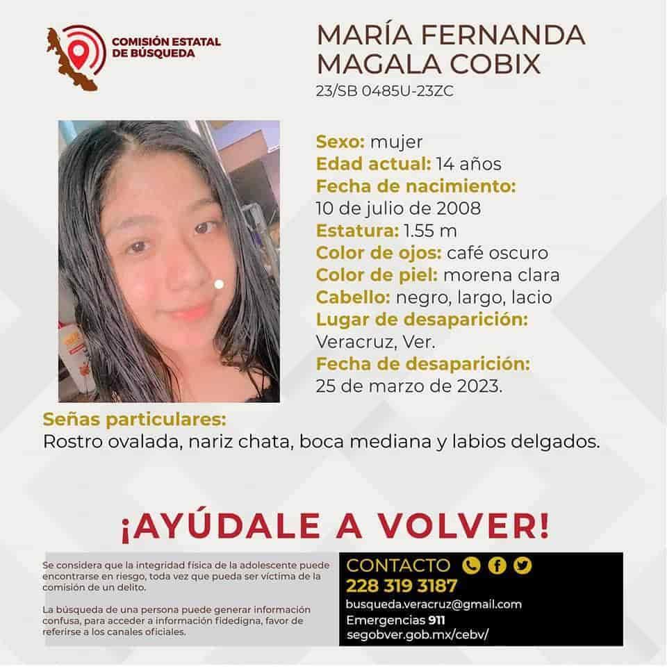 Desaparece menor de 14 años en Veracruz