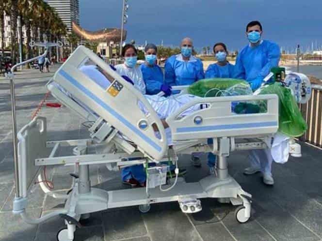 Médicos cumplen sueño de abuelito con Covid-19: ver el mar