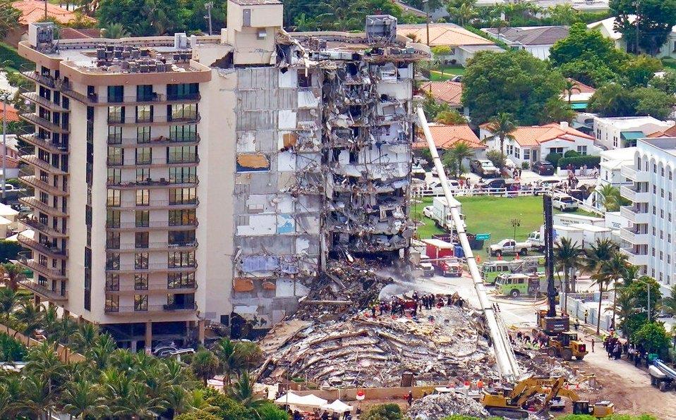 Sube a 94 los fallecidos por derrumbe de edificio en Miami