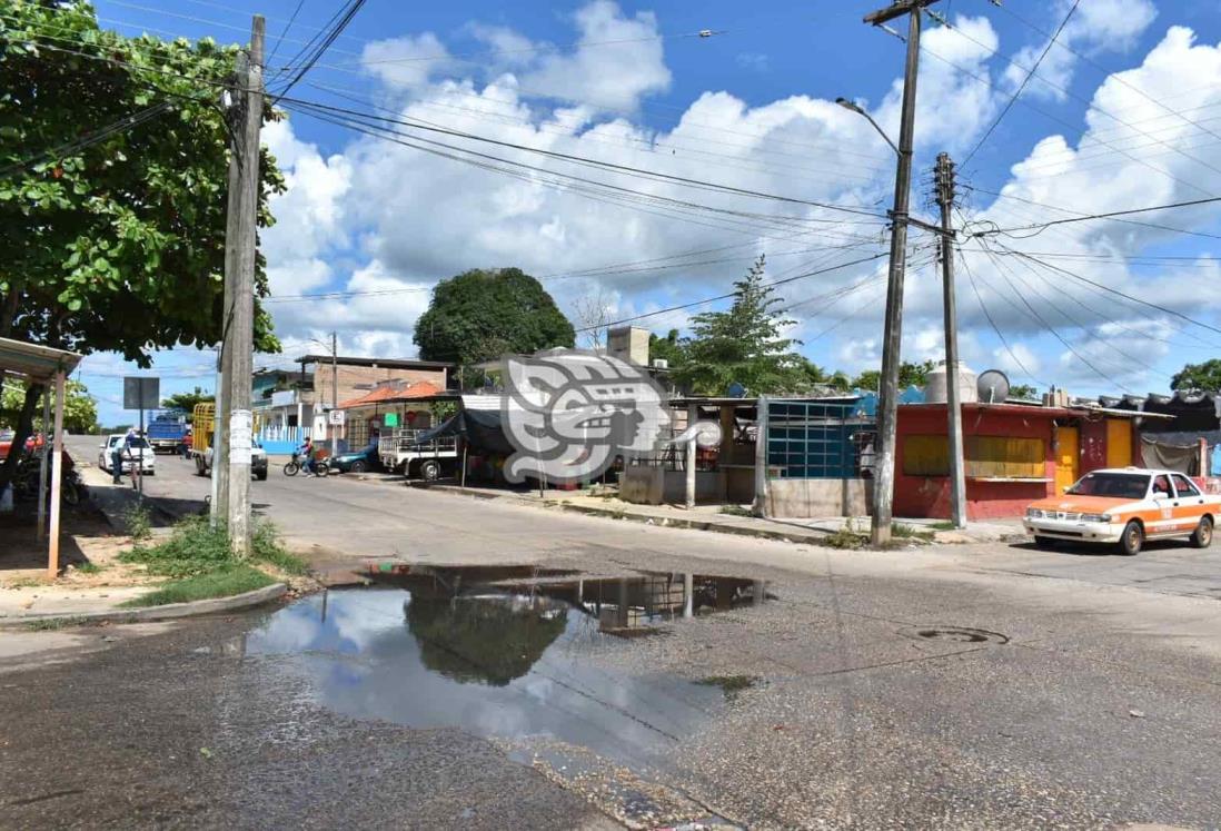 No soportan pestilencia por aguas negras en barrio de Acayucan 
