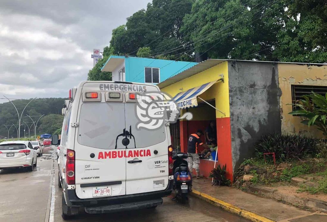 Derrapa madre e hijo en boulevard Acayucan – Oluta 