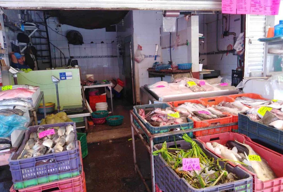 Venta de mariscos y pescados ha disminuido en Veracruz pese a temporada