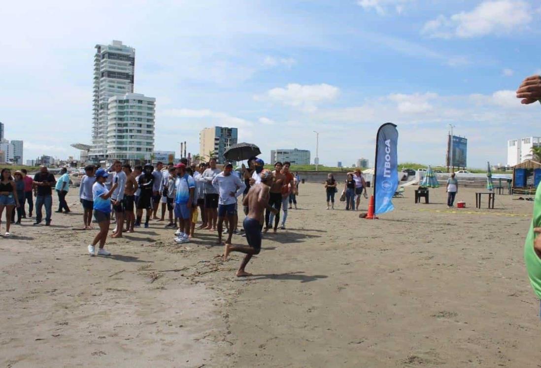 Aspirantes a buzos participaron en Biatlón del Instituto Tecnológico de Boca del Río
