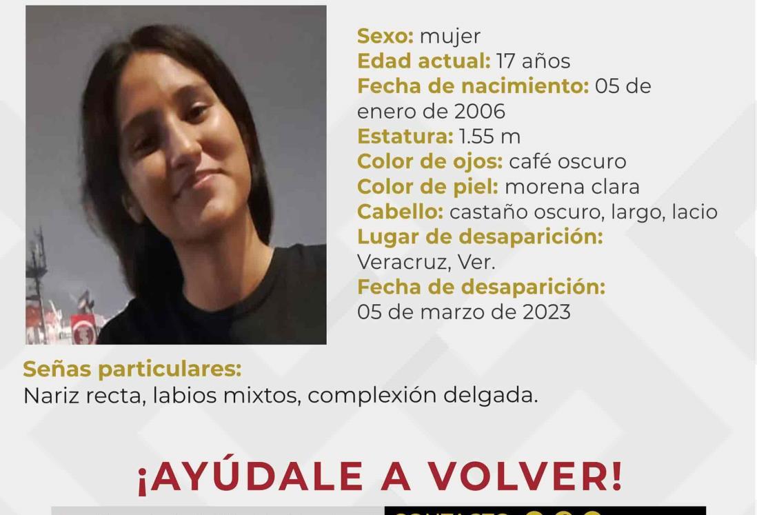 Desaparece menor en Veracruz; familiares piden el apoyo para localizarla