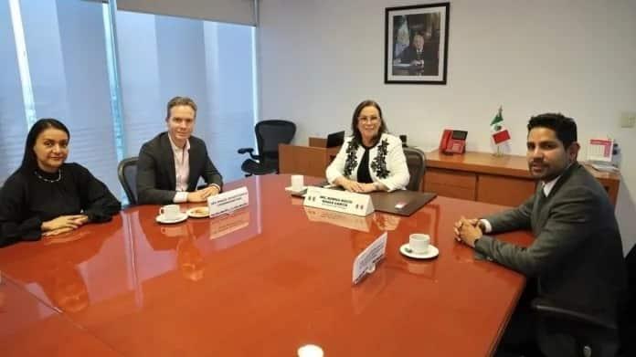 Rocío Nahle sostiene reunión con bancada del PVEM en el Senado
