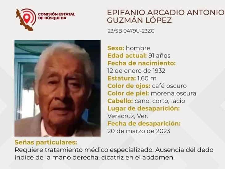 Desaparece Don Epifanio en Veracruz; tiene 91 años de edad