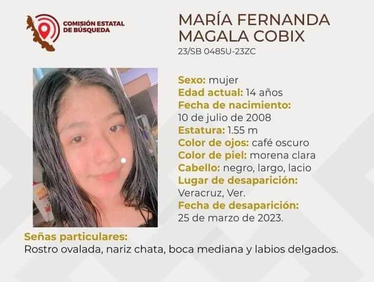 Buscan a María Fernanda en Veracruz; desapareció y tiene 14 años