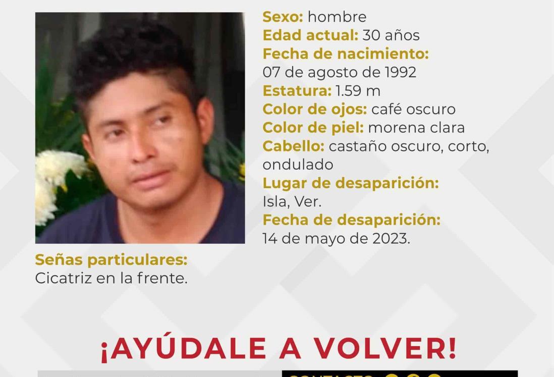 Buscan a José Alberto Cruz Carballo, desapareció el 14 de mayo en Isla