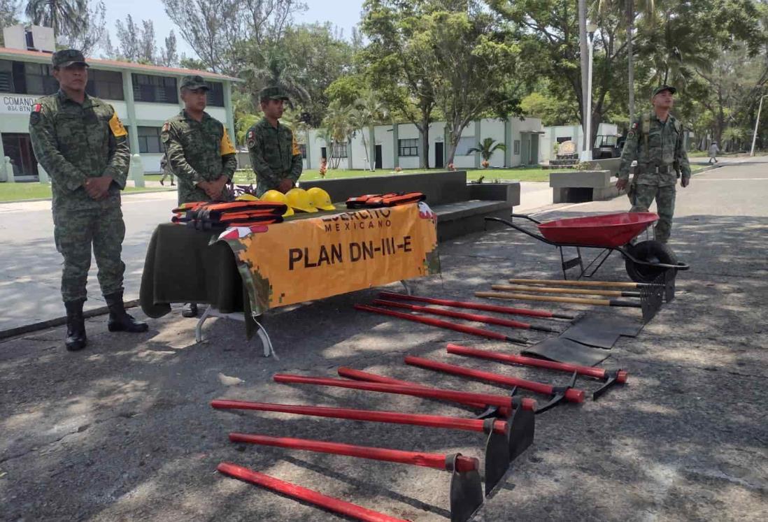 Militares se preparan para temporada de lluvias en Veracruz