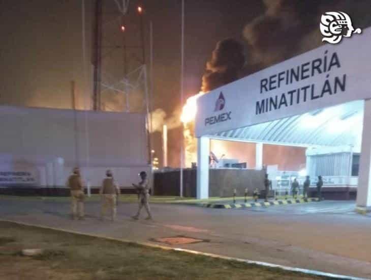 Pemex confirma 4 lesionados tras incendio en Refinería en Minatitlán 