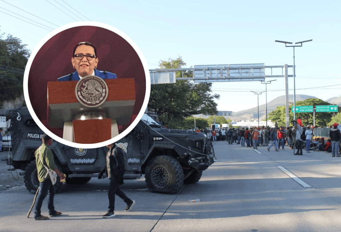 Servidores públicos retenidos por manifestantes en Chilpancingo están en buen estado: SSPC