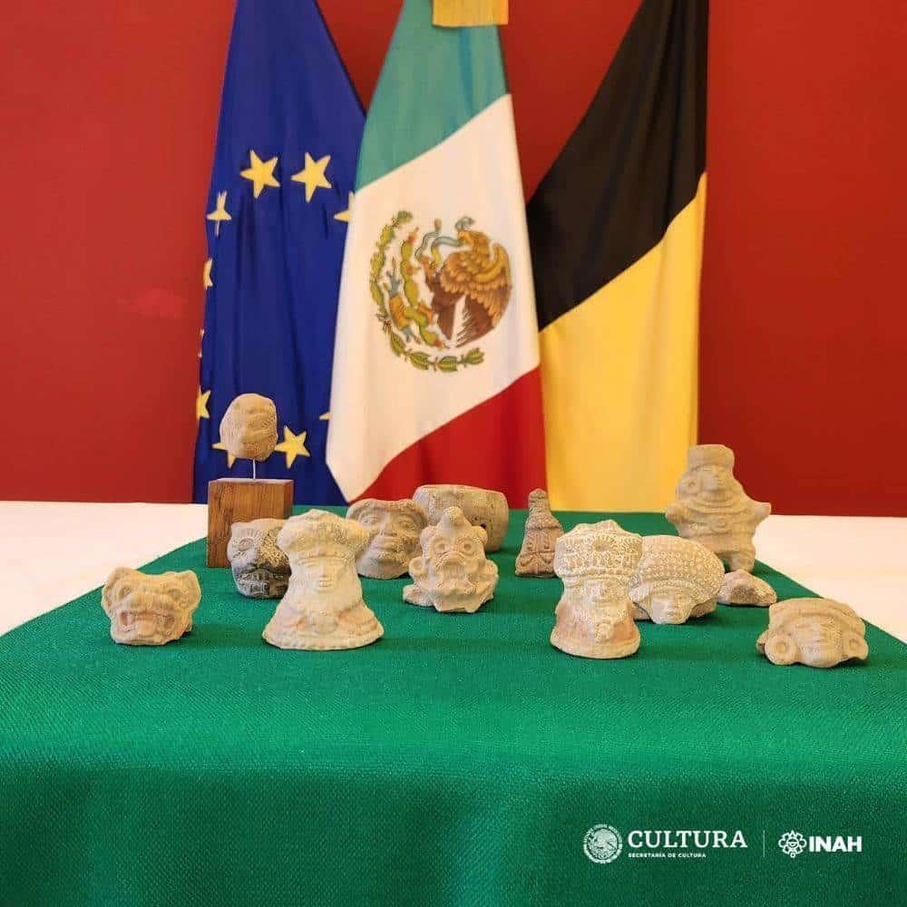 Bélgica regresa a México piezas arqueológicas prehispánicas